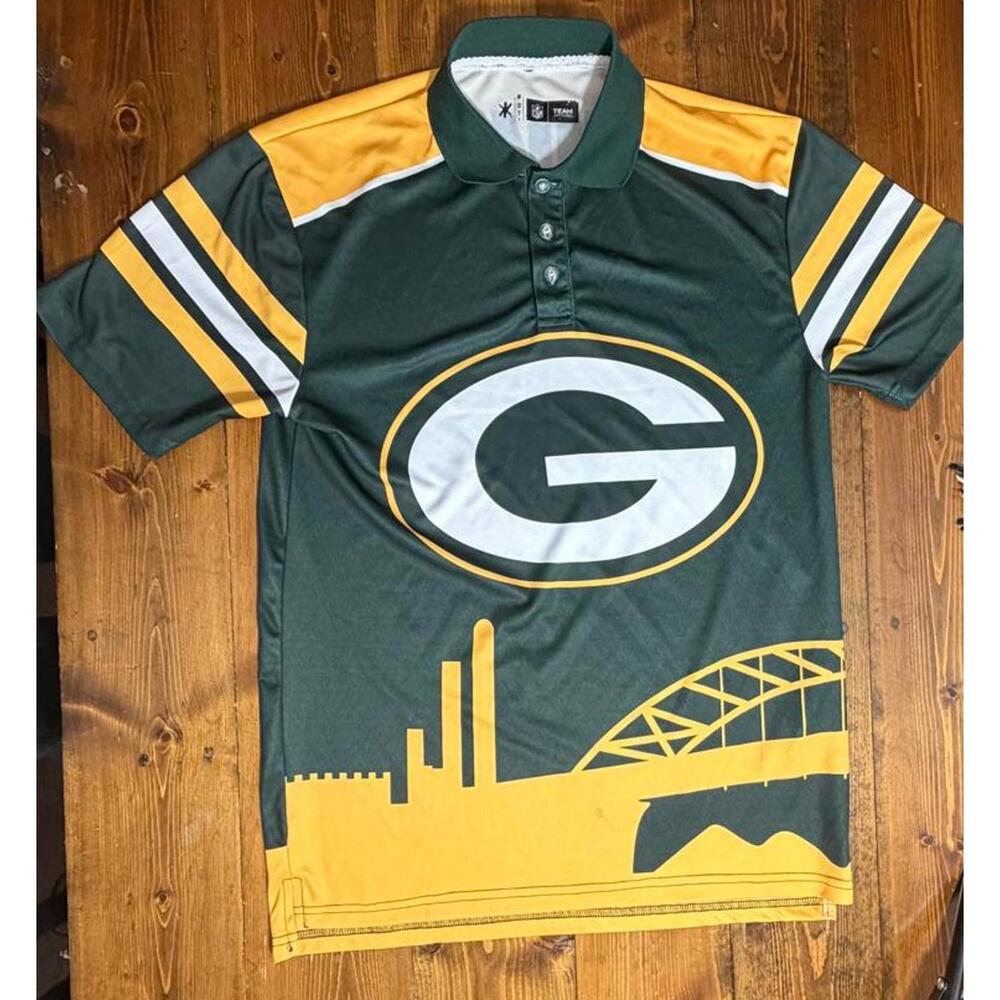 Green Bay Packers NFL Team Apparel Shirt‎ Mens Medium (See Measurements)